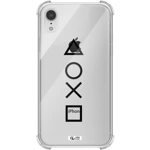 a black and white symbol Apple iPhone XR Clear PC Case