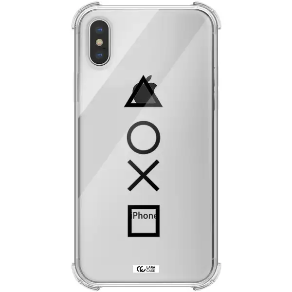 a black and white symbol Apple iPhone XS max Clear PC Case