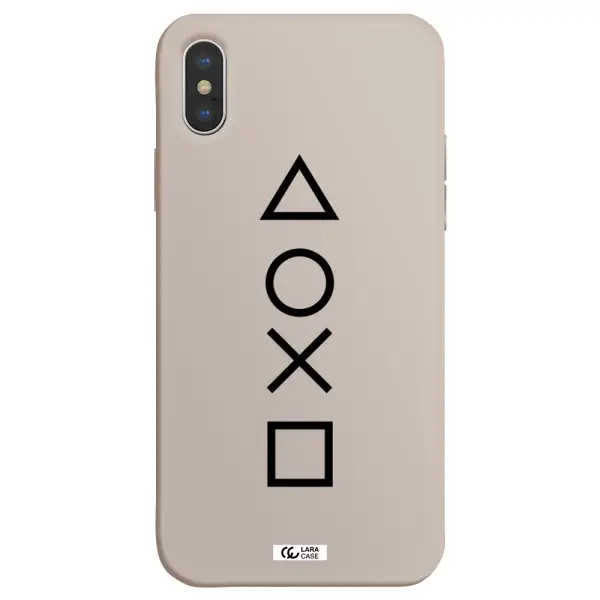 a black and white symbol Apple iPhone XS Silicone Stone Case