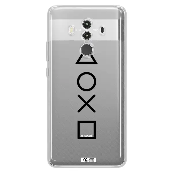 a black and white symbol Huawei Mate 10 Clear TPU Case