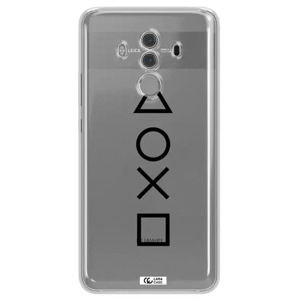 a black and white symbol Huawei Mate 10 Pro Clear TPU Case