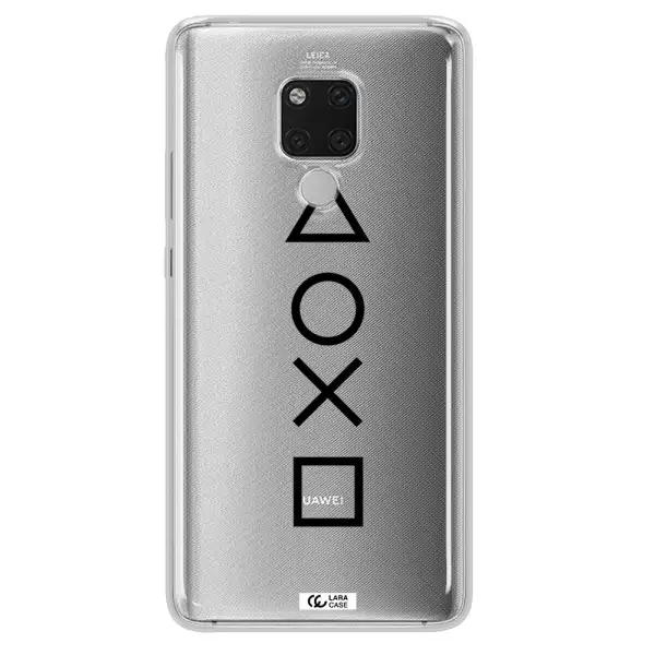 a black and white symbol Huawei Mate 20X Clear TPU Case