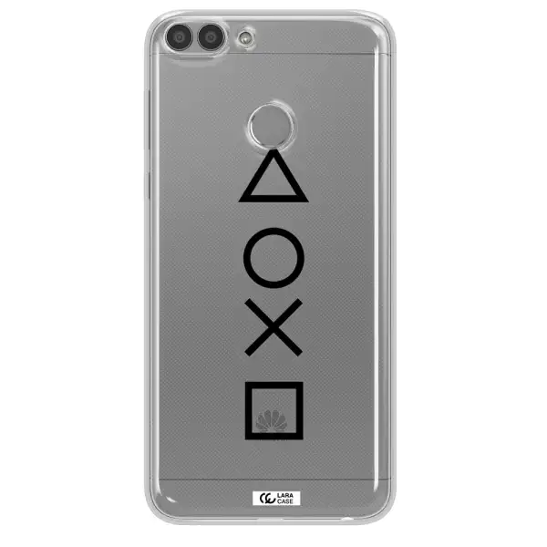 a black and white symbol Huawei P Smart 2017 Clear TPU Case