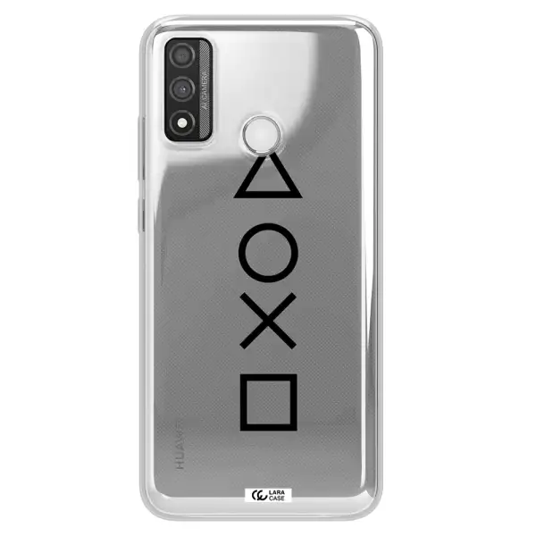a black and white symbol Huawei P Smart 2020 Clear TPU Case
