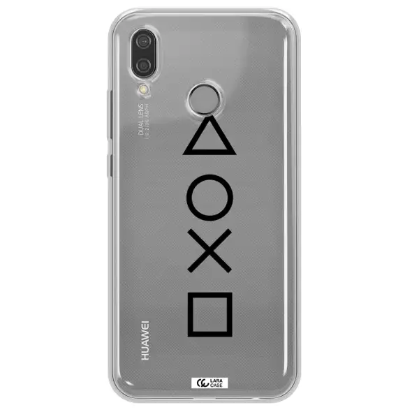 a black and white symbol Huawei P20 Lite Clear TPU Case