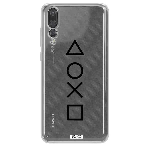 a black and white symbol Huawei P20 Pro Clear TPU Case