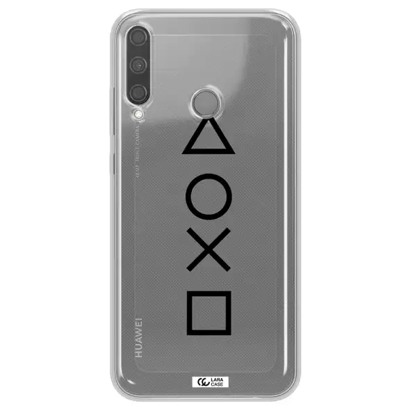 a black and white symbol Huawei P40 Lite E Clear TPU Case