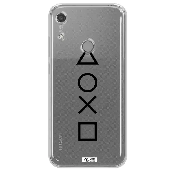 a black and white symbol Huawei Y6S Clear TPU Case