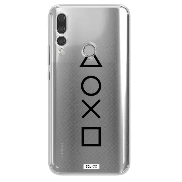 a black and white symbol Huawei Y9 Prime 2019 Clear TPU Case