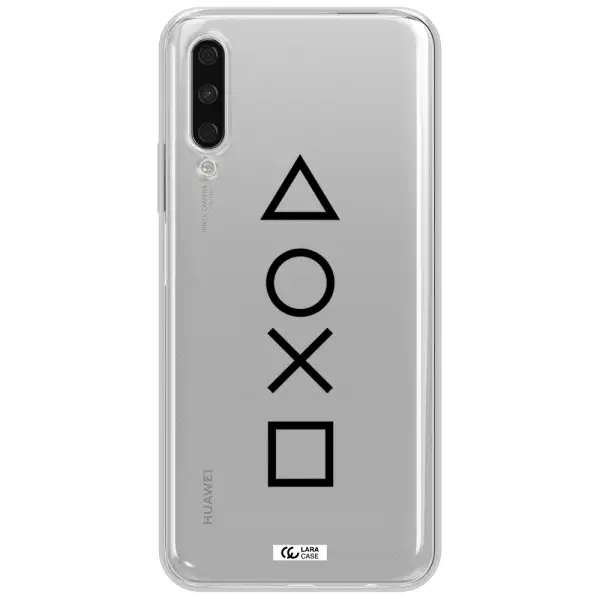 A Black And White Symbol Huawei Y9S Clear Tpu Case
