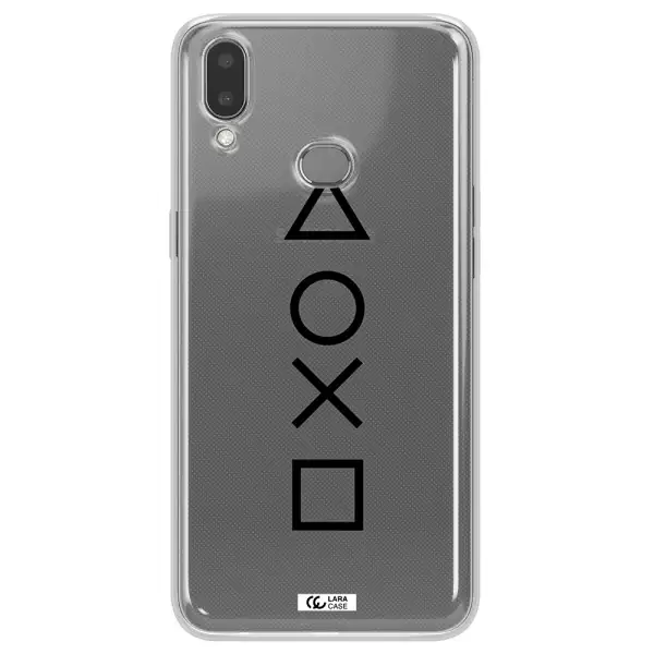 a black and white symbol Samsung A10S Clear TPU Case