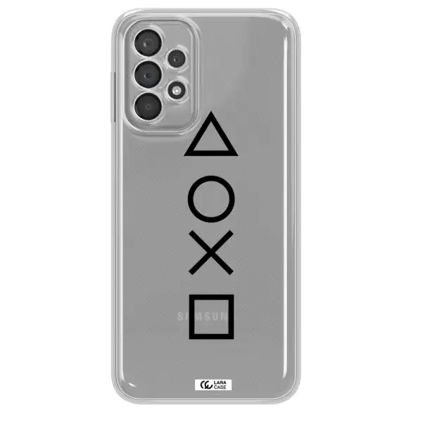 A Black And White Symbol Samsung A23 5G Clear Tpu Case