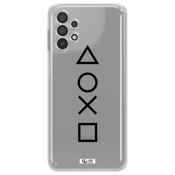 A Black And White Symbol Samsung A32 4G Clear Tpu Case