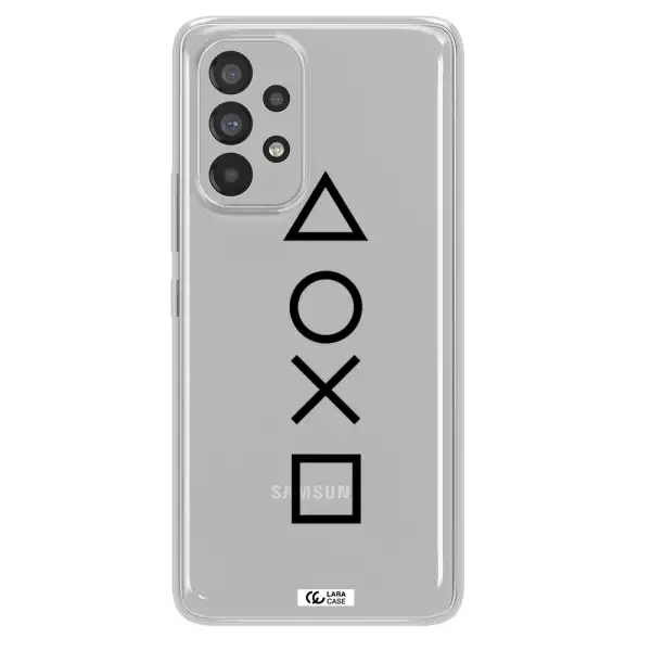 a black and white symbol Samsung A53 Clear TPU Case