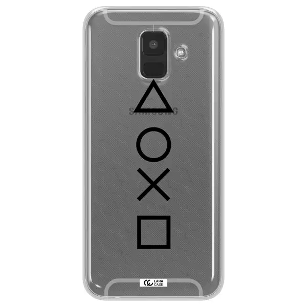 a black and white symbol Samsung A6 Clear TPU Case