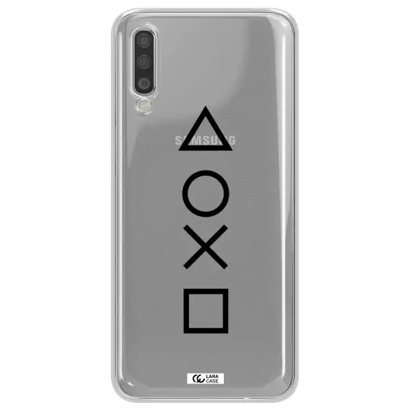 A Black And White Symbol Samsung A70S Clear Tpu Case