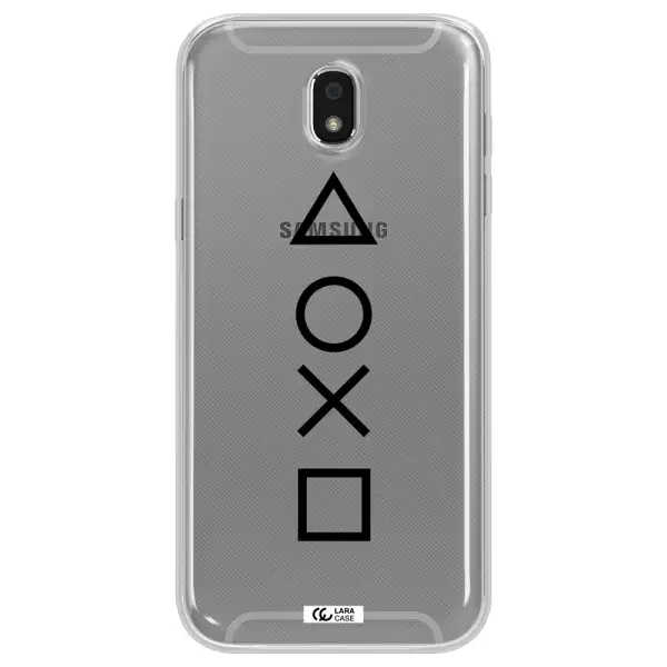 a black and white symbol Samsung J5 2017 Clear TPU Case