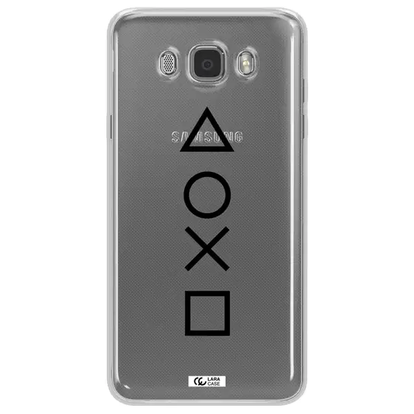 a black and white symbol Samsung J7 2016 Clear TPU Case