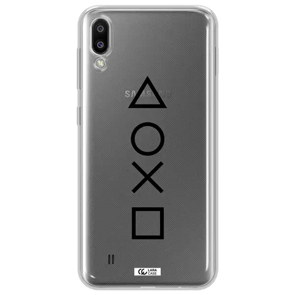 a black and white symbol Samsung M10 Clear TPU Case