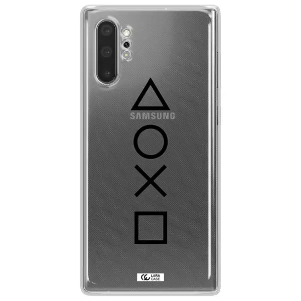 a black and white symbol Samsung Note 10 Plus Clear TPU Case