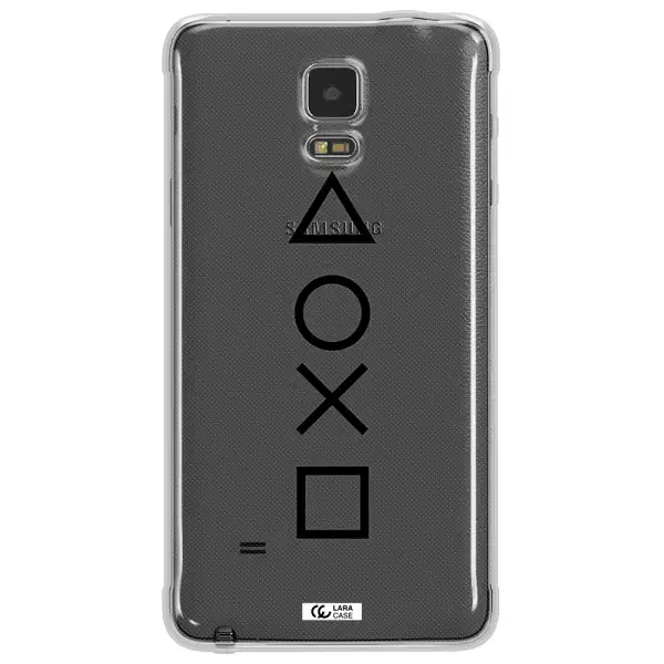 a black and white symbol Samsung Note 4 Clear TPU Case