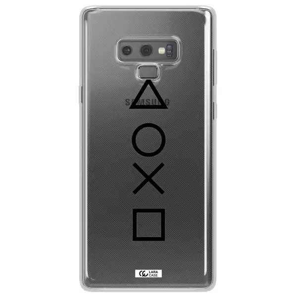 a black and white symbol Samsung Note 9 Clear TPU Case