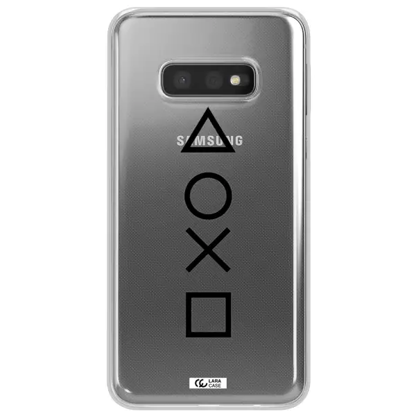 a black and white symbol Samsung S10e Clear TPU Case