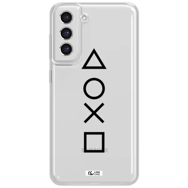 A Black And White Symbol Samsung S21 Fe Clear Tpu Case