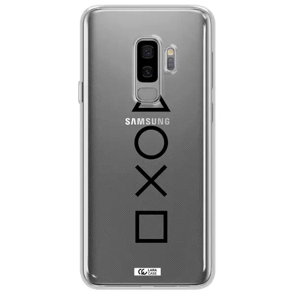 a black and white symbol Samsung S9 Plus Clear TPU Case