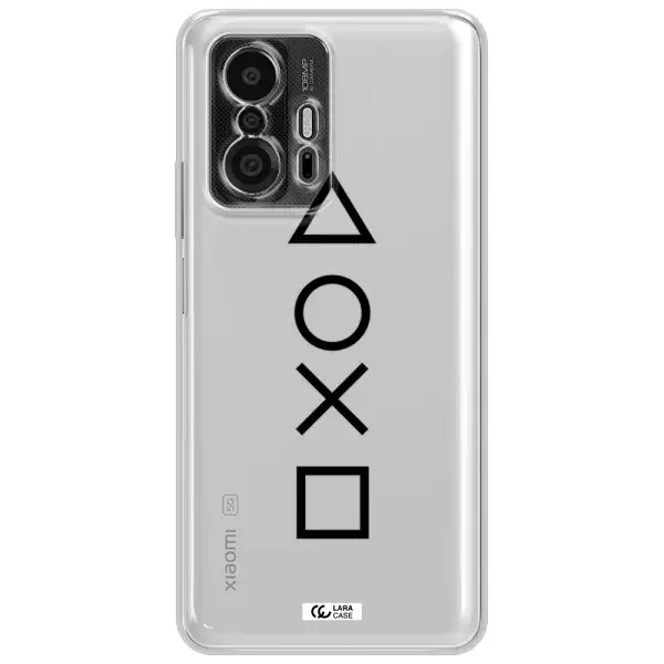 A Black And White Symbol Xiaomi 11T Pro Clear Tpu Case