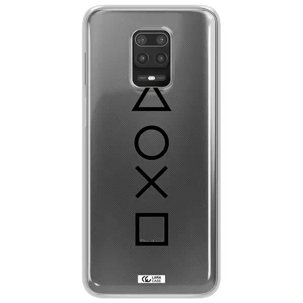 a black and white symbol Xiaomi Note 9S Clear TPU Case