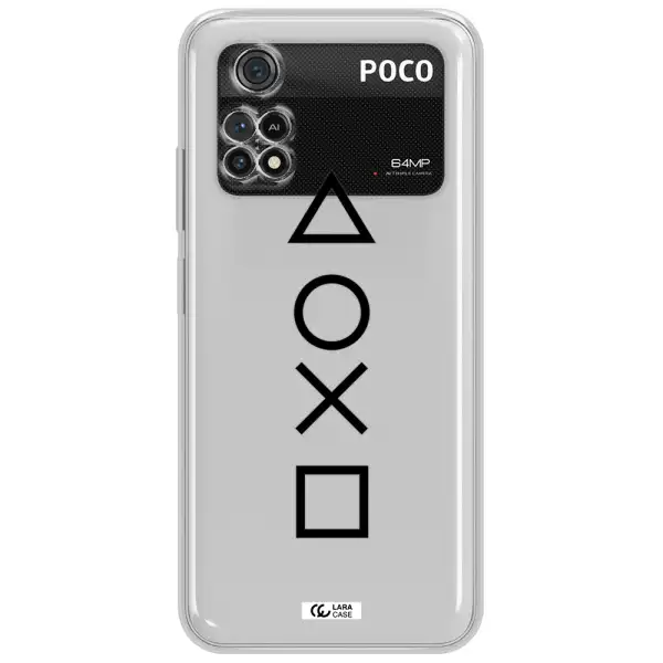 A Black And White Symbol Xiaomi Poco M4 Pro 4G Clear Tpu Case