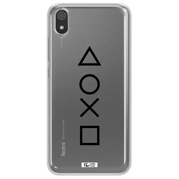 a black and white symbol Xiaomi Redmi 7A Clear TPU Case