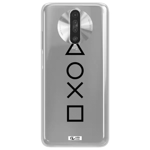 a black and white symbol Xiaomi Redmi K30 Clear TPU Case