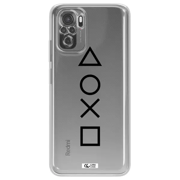 A Black And White Symbol Xiaomi Redmi Note 10S Clear Tpu Case