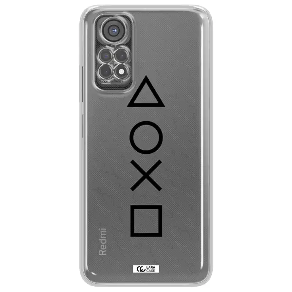 A Black And White Symbol Xiaomi Redmi Note 11S Clear Tpu Case