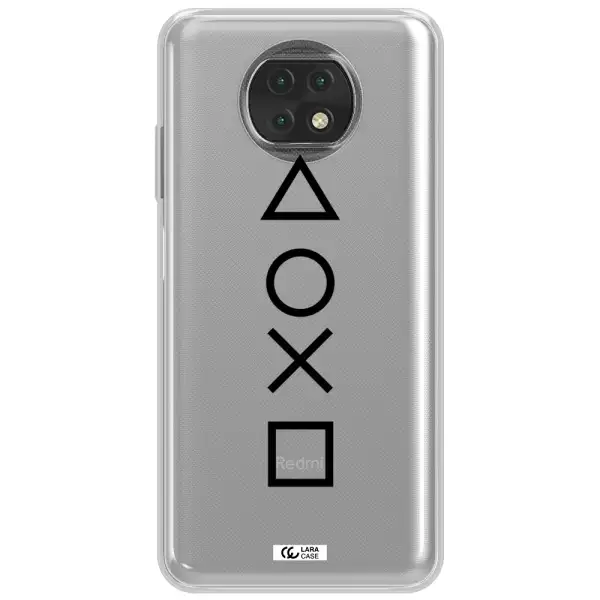 A Black And White Symbol Xiaomi Redmi Note 9T Clear Tpu Case