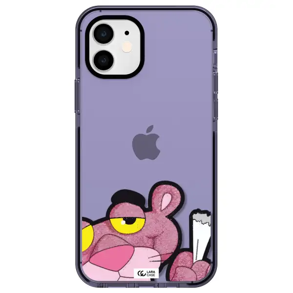 a cartoon of a pink bear Apple iPhone 11 impact Lilac Case