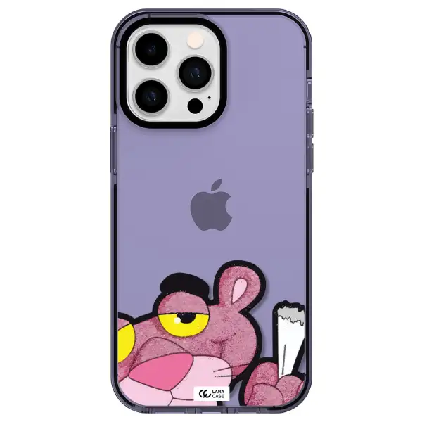 a cartoon of a pink bear Apple iPhone 15 Pro Max impact Lilac Case
