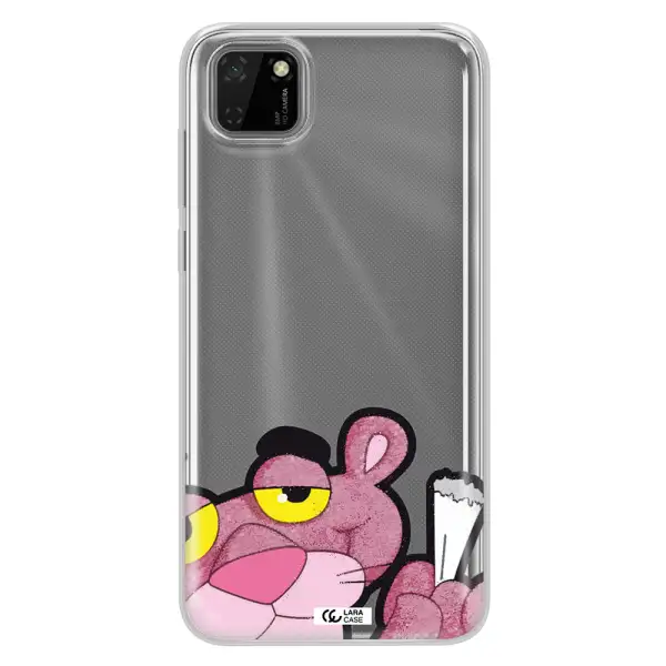 a cartoon of a pink bear Huawei Honor 9S Clear TPU Case