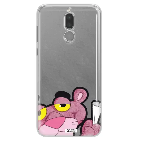 a cartoon of a pink bear Huawei Mate 10 Lite Clear TPU Case
