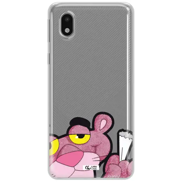 A Cartoon Of A Pink Bear Samsung A01 Core Clear Tpu Case