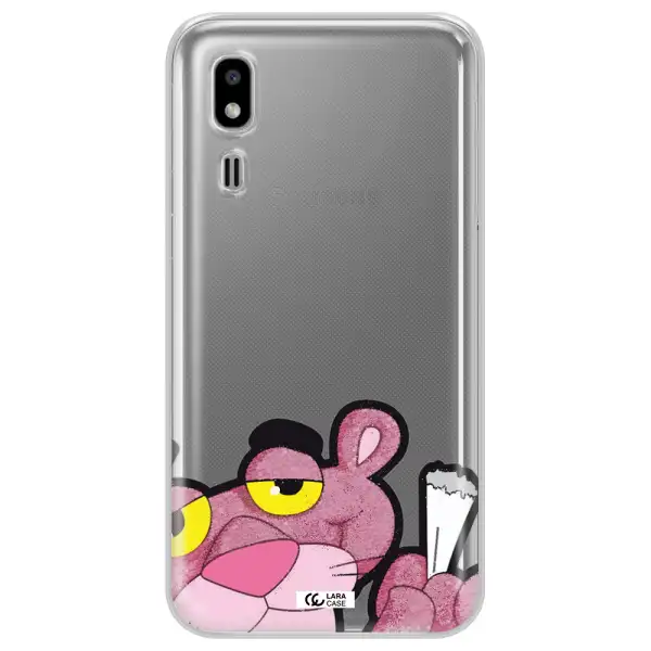 a cartoon of a pink bear Samsung A2 Core Clear TPU Case