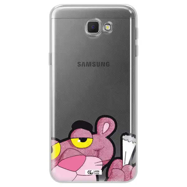 a cartoon of a pink bear Samsung J5 Prime Clear TPU Case