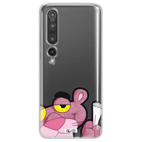 a cartoon of a pink bear Xiaomi Mi 10 Pro Clear TPU Case