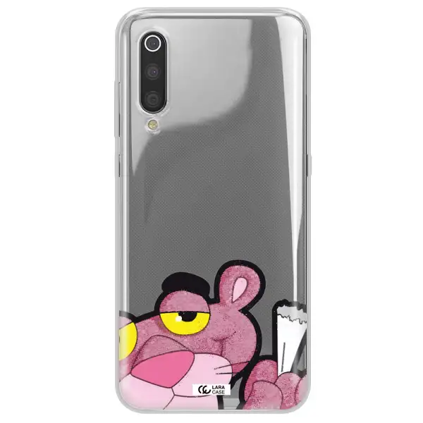a cartoon of a pink bear Xiaomi Mi 9 Clear TPU Case