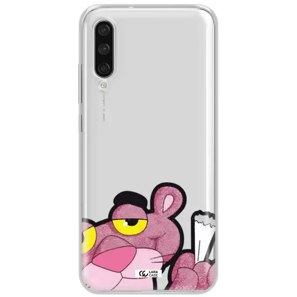 A Cartoon Of A Pink Bear Xiaomi Mi A3 Clear Tpu Case