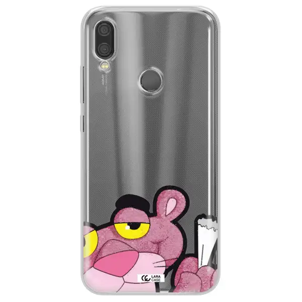 a cartoon of a pink bear Xiaomi Redmi Note 7 Clear TPU Case