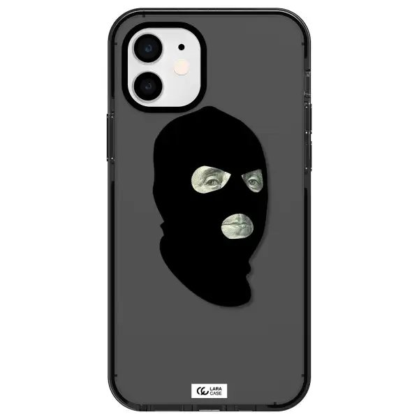 a person wearing a mask Apple iPhone 11 impact Smoke Black Case