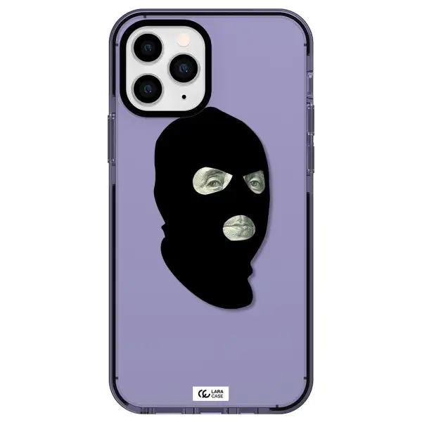 a person wearing a mask Apple iPhone 11 pro impact Lilac Case